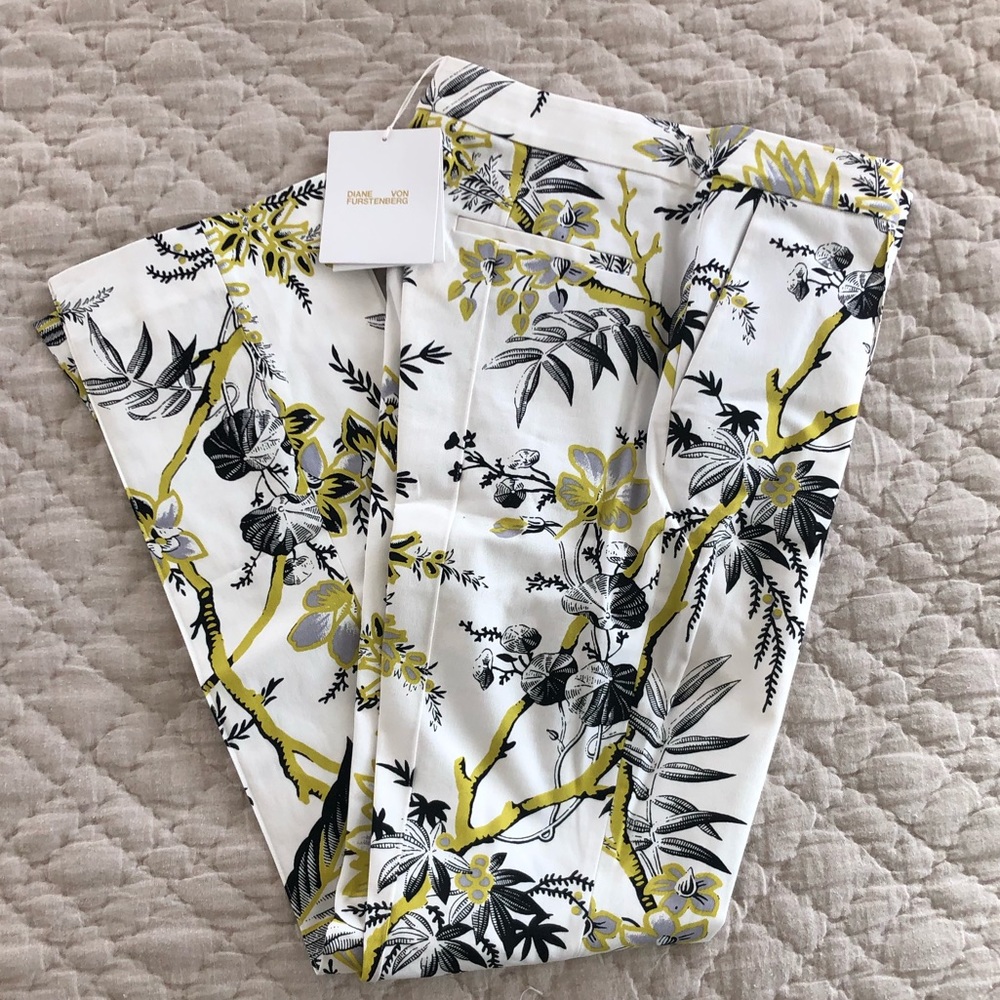 NWT Diane Von Furstenberg Straight Leg Trouser